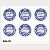 Sticker Rond Sceau de bison (Feuille)
