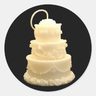 Sticker Rond Sceau de bougie de gâteau mariage