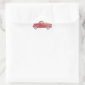 Sticker Rond Sceau de camion rouge (Sac)