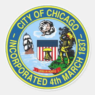 Sticker Rond Sceau de Chicago