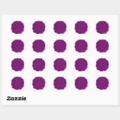 Sticker Rond Sceau de cire faux, fuchsia (Feuille)