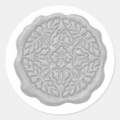 Sticker Rond Sceau de cire faux, gris (Devant)