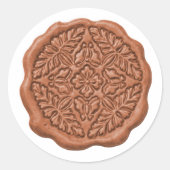 Sticker Rond Sceau de cire faux, terre cuite (Devant)