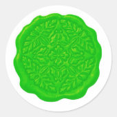 Sticker Rond Sceau de cire faux, vert citron (Devant)