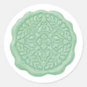 Sticker Rond Sceau de cire faux, vert menthe (Devant)
