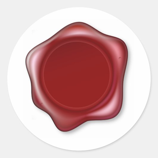 Sticker Rond Sceau de cire rouge (Devant)