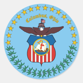 Sticker Rond Sceau de Columbus, Ohio
