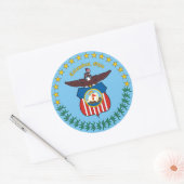 Sticker Rond Sceau de Columbus, Ohio (Enveloppe)