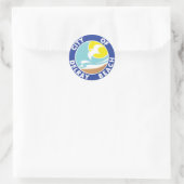 Sticker Rond Sceau de Delray Beach, Floride (Sac)
