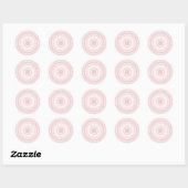 Sticker Rond Sceau de dentelle Chantilly (Feuille)