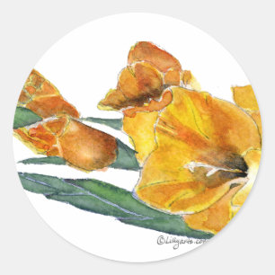 Sticker Rond Sceau de Faire-part de mariage de Gladiola