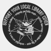 Sticker Rond Sceau de four de bibliothèque (Devant)