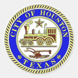 Sticker Rond Sceau de Houston
