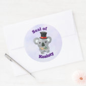 Sticker Rond Sceau de Koalaty avec l'ours de Koala mignon (Enveloppe)