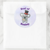 Sticker Rond Sceau de Koalaty avec l'ours de Koala mignon (Sac)