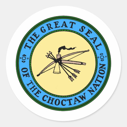 Sticker Rond Sceau de la nation Choctaw (Devant)