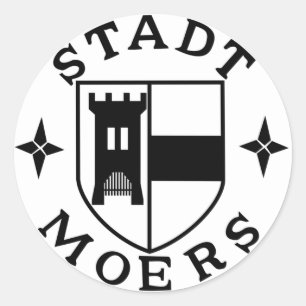 Sticker Rond Sceau de la ville de Moers, Allemagne