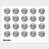 Sticker Rond Sceau de l'adresse d'impression de mode, huile d'a (Feuille)