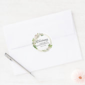 Sticker Rond Sceau de l'enveloppe de Christening Rose blanche e (Enveloppe)