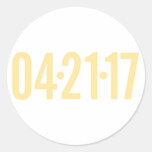 Sticker Rond Sceau de l'enveloppe de date (Devant)