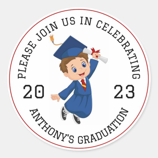 Sticker Rond Sceau de l'enveloppe de diplôme (Devant)