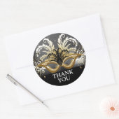 Sticker Rond Sceau de l'enveloppe de la mascarade Gold NYE (Enveloppe)