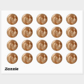 Sticker Rond Sceau de l'enveloppe de Mariage Rustique Cream Ros (Feuille)