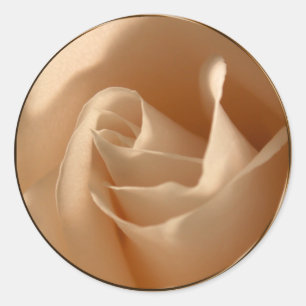 Sticker Rond Sceau de l'enveloppe de Mariage Rustique Cream Ros