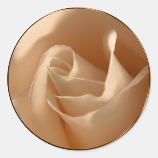 Sticker Rond Sceau de l'enveloppe de Mariage Rustique Cream Ros (Devant)
