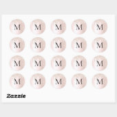 Sticker Rond Sceau de l'enveloppe de Parties scintillant rose p (Feuille)