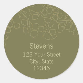 Sticker Rond Sceau de l'enveloppe de retour Woodland