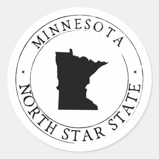 Sticker Rond Sceau de l'enveloppe du Minnesota (Devant)