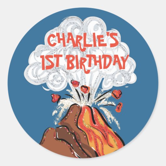 Sticker Rond Sceau de l'enveloppe du volcan mou (Devant)