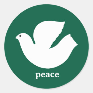 Sticker Rond Sceau de l'enveloppe moderne Peace Holiday