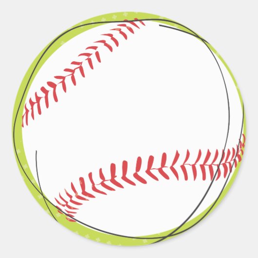 Sticker Rond Sceau de l'étiquette de retour de baseball rétro (Devant)