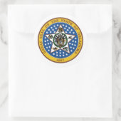 Sticker Rond Sceau de l'Oklahoma, Sceau de l'Oklahoma (Sac)