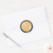 Sticker Rond Sceau de Louisiane (1890-2010) (Enveloppe)