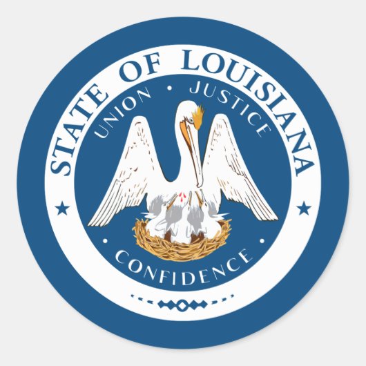 Sticker Rond Sceau de Louisiane, Sceau de Louisiane (Devant)