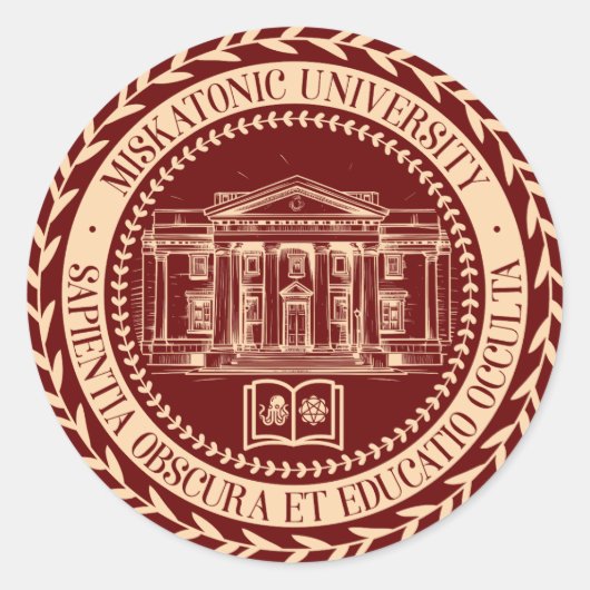 Sticker Rond Sceau de l'université Miskatonic (Devant)