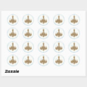 Sticker Rond Sceau de lustre (Feuille)