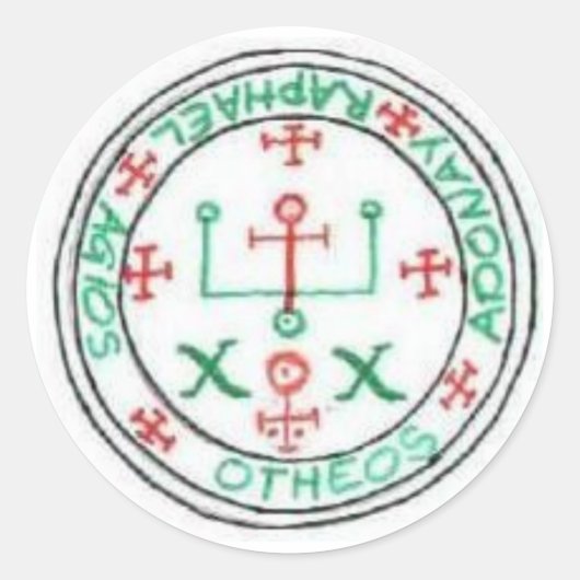 Sticker Rond Sceau de Raphael (Devant)