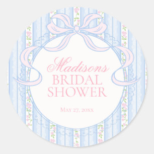 Sticker Rond Sceau de Réception de Mariage Floral Fantaisie Vin
