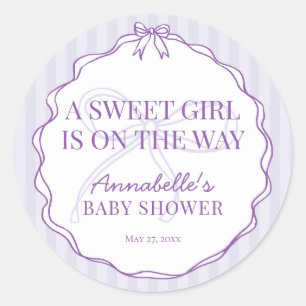 Sticker Rond Sceau de scellement d'invitation de Baby Shower pa