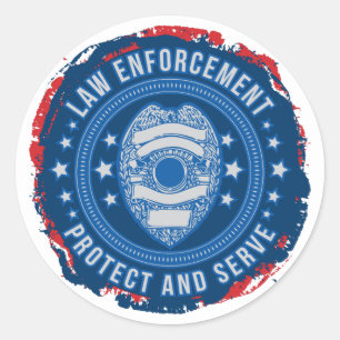 Sticker Rond Sceau de sécurité de l'application de la loi