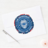 Sticker Rond Sceau de sécurité de l'application de la loi (Enveloppe)