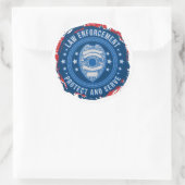 Sticker Rond Sceau de sécurité de l'application de la loi (Sac)