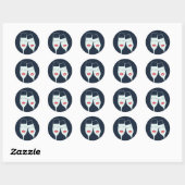Sticker Rond Sceau de toast mariage (Feuille)