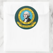 Sticker Rond Sceau de Washington (Sac)