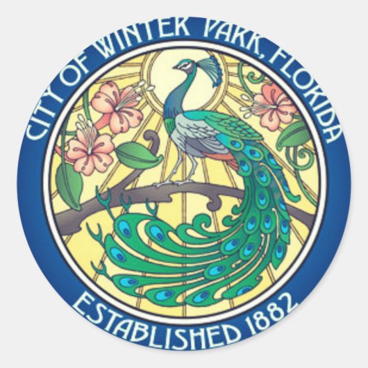 Sticker Rond Sceau de Winter Park, Floride (Devant)