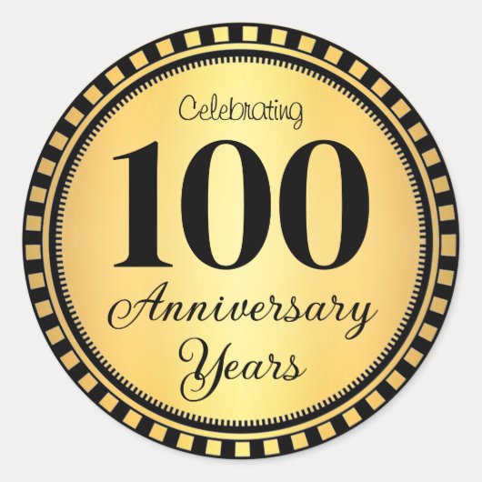 Sticker Rond Sceau d'enveloppe 100 ans (Devant)